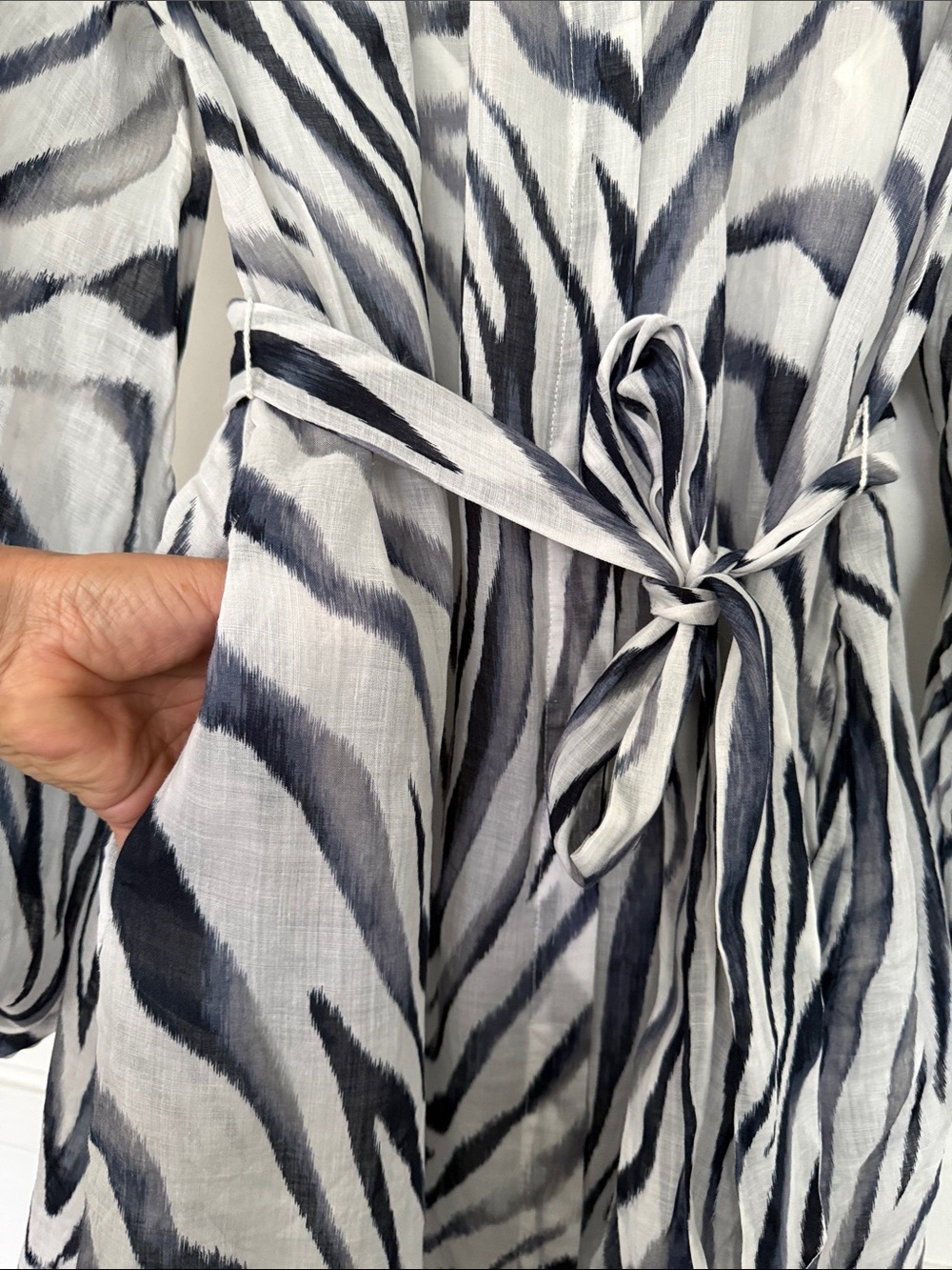 Banana Republic Black and White Zebra Print Mini Dress - Picture 6 of 12